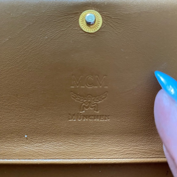 MCM Cognac long vintage trifold wallet. EUC. Matching purse in closet 7”x4” $125 - Picture 7 of 14